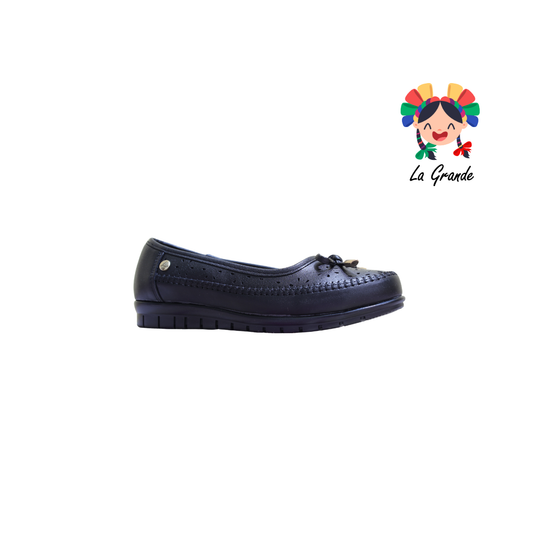 2510 LUPITAS Negro Cabra Zapato Casual Mocasín para Dama