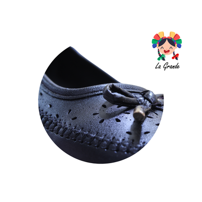2510 LUPITAS Negro Cabra Zapato Casual Mocasín para Dama