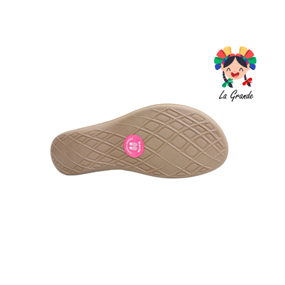 2512 VI LINE Rosa Textil Sint Sandalia Casual para Dama