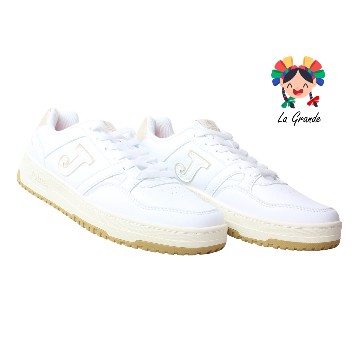 2518 JOMA Beige Oro Sintético Tenis Casual para Dama y Joven