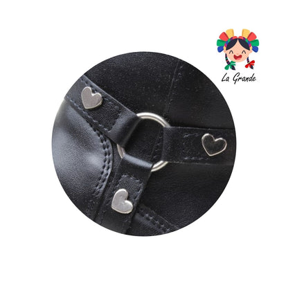 25190 BLASITO Negro Napa Bota Casual Larga para Niña