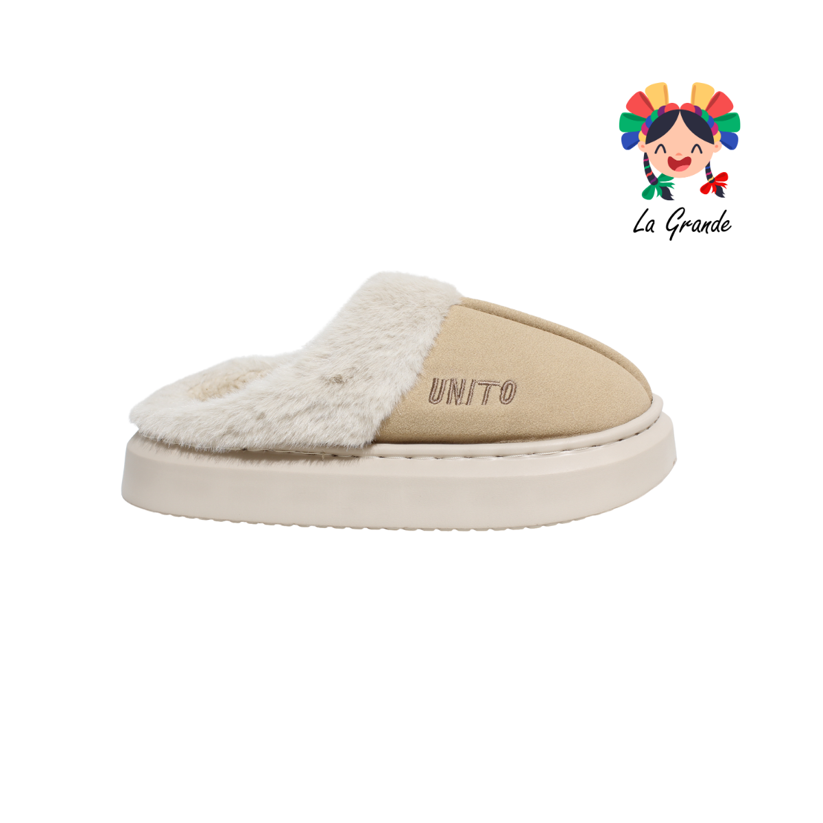 A-5115 ZXXG Multicolor Unito Pantufla Afelpada para Dama y Joven