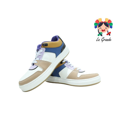 2521 DOMINQ Blanco Miel Tenis Casual para Dama y Joven