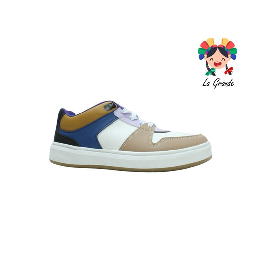 2521 DOMINQ Blanco Miel Tenis Casual para Dama y Joven