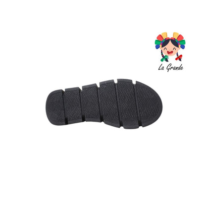 2527 ROJO CEREZA Negro Cabra Sandalia con Brillos para Dama