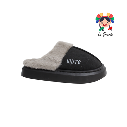 A-5115 ZXXG Multicolor Unito Pantufla Afelpada para Dama y Joven