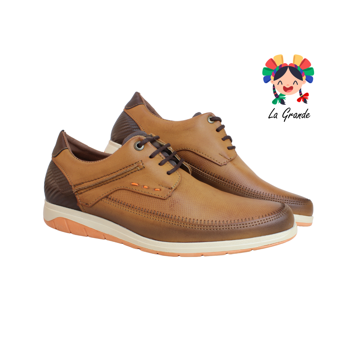 5104 NOZIVO Camel Sint Zapato Casual para Caballero