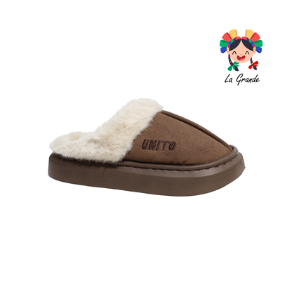 A-5115 ZXXG Multicolor Unito Pantufla Afelpada para Dama y Joven