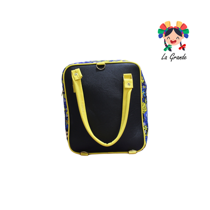 031 Muñeca Ojos De Botón LUCCIANA Mochila Casual Animada En Color Amarillo/Ngo/Azul para Niña y Dama