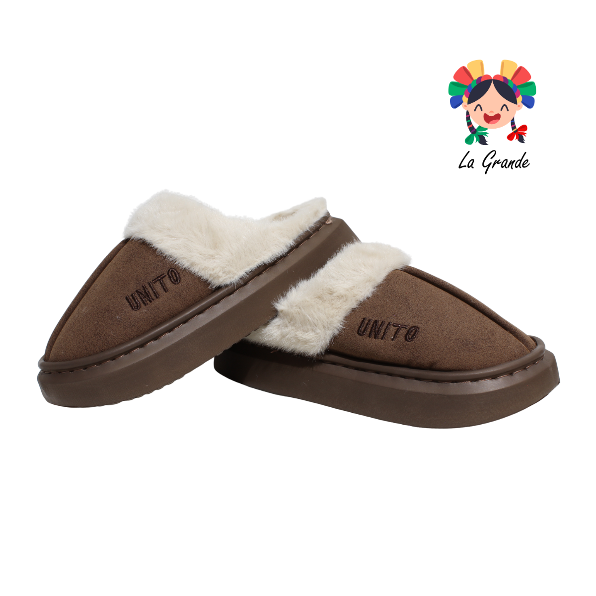 A-5115 ZXXG Multicolor Unito Pantufla Afelpada para Dama y Joven