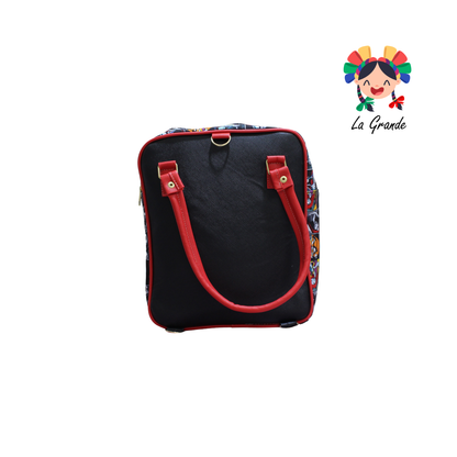 031 Pareja LUCCIANA Mochila Casual Animada En Color Ngo/Rojo para Niña y Dama