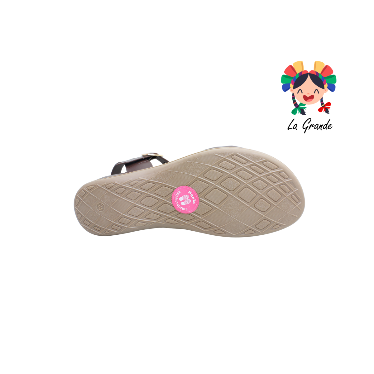 25A8 VI LINE Café Sandalia Casual para Dama