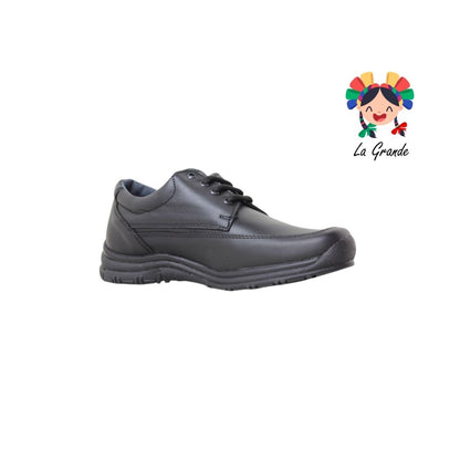 25E244 BLASITO Negro Piel Zapato Escolar para Joven