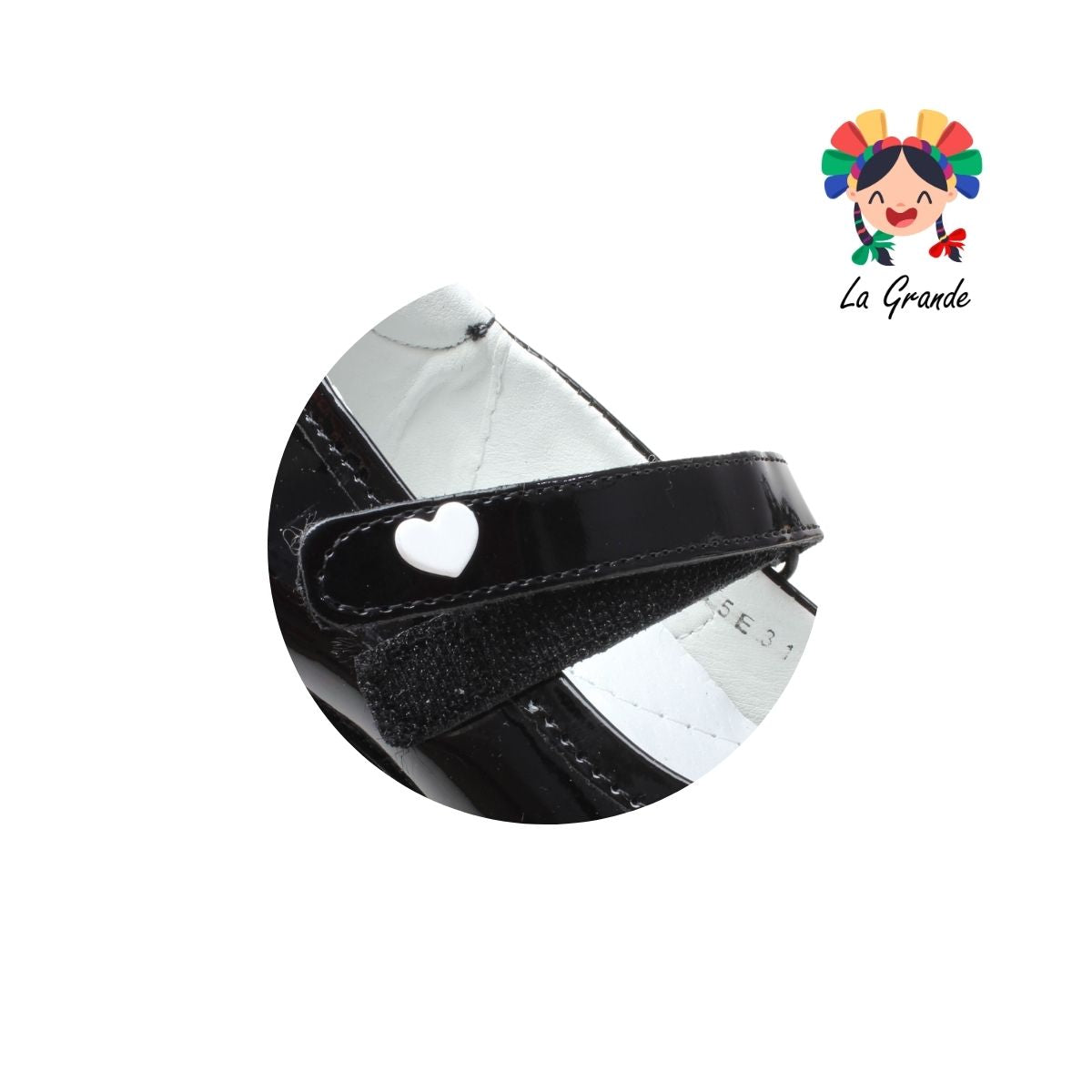 25E311 BLASITO Negro Charol Zapato Escolar para Niña