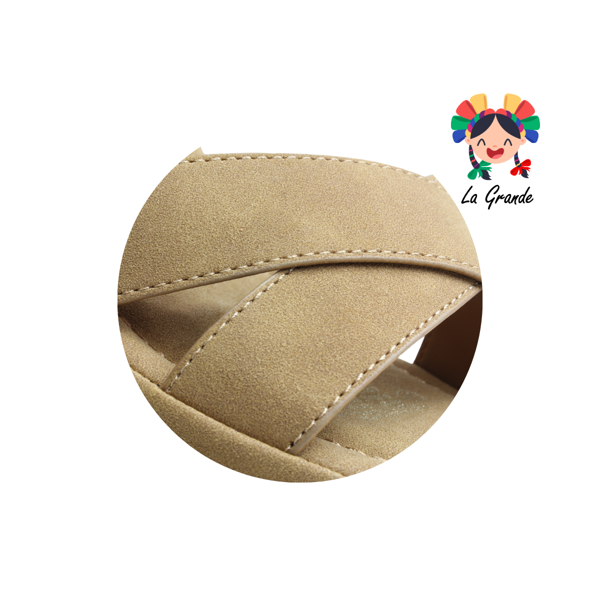 6102 SAO PAULO Camel Nobuck Sandalia de Tacón Alto para Dama