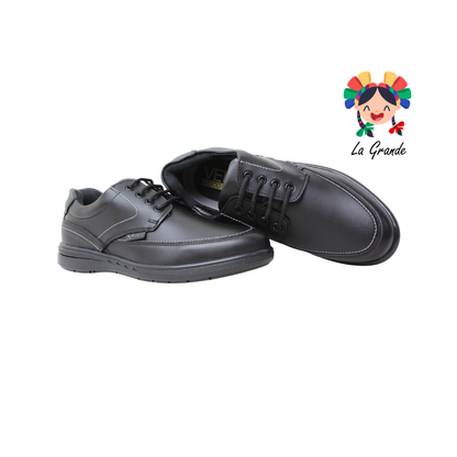 2600 VELRA Negro Piel Zapato Casual para Caballero
