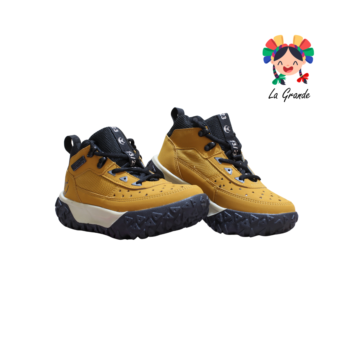 2602 HARMAN Mostaza Negro Tenis Casual para Joven
