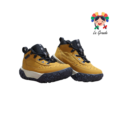 2602 HARMAN Mostaza Negro Tenis Casual para Joven