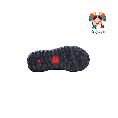 2602 HARMAN Negro Rojo Tenis Casual para Joven