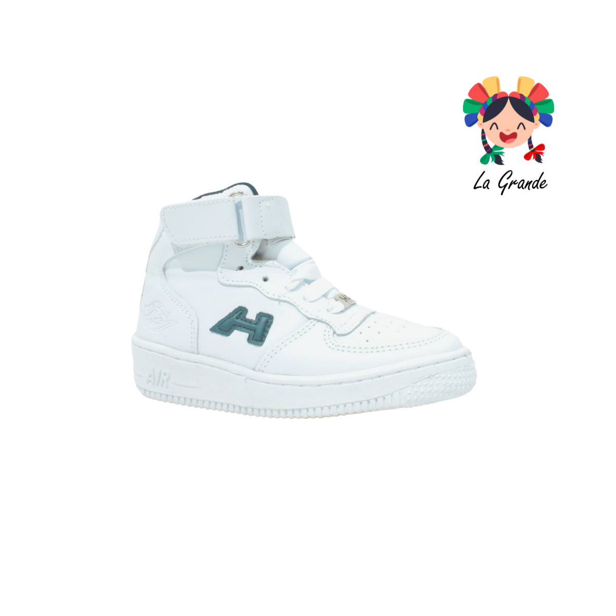 260 H-GROSS Blanco Piel Azul Tenis para Niño y Niña