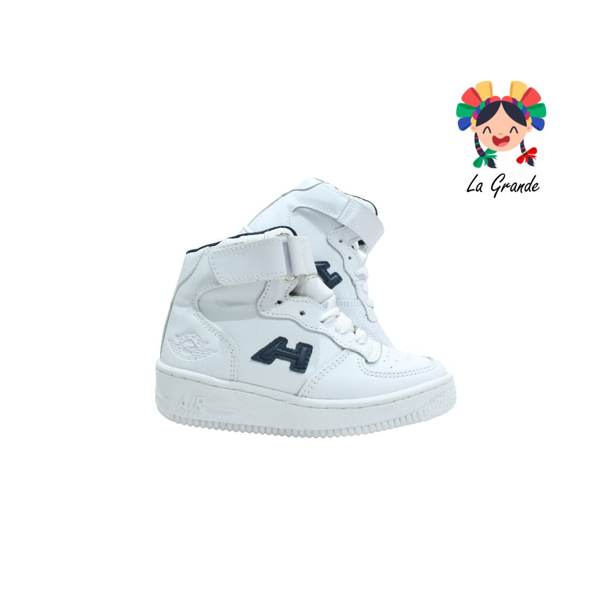 260 H-GROSS Blanco Piel Azul Tenis para Niño y Niña