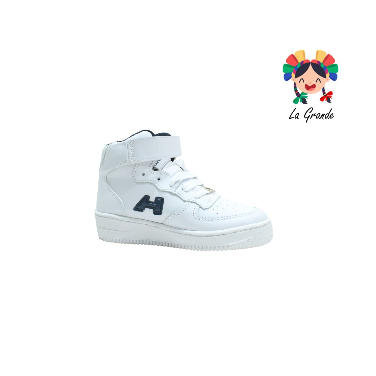 260 H-GROSS Blanco Piel Azul Tenis para Niño y Niña