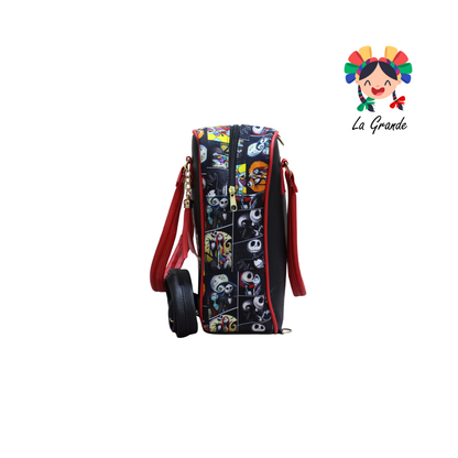 031 Pareja LUCCIANA Mochila Casual Animada En Color Ngo/Rojo para Niña y Dama