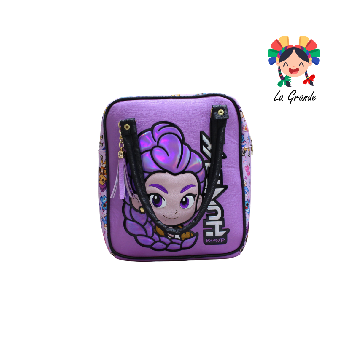 031 Guerra LUCCIANA Mochila Casual Animada En Color Mrdo/Ngo para Niña y Dama