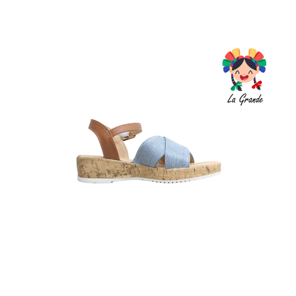 262004 VAVITO Azul Napa Sandalia Casual para Niña