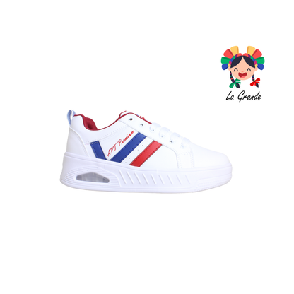 262 APT Blanco Rojo Rey Napa Tenis para Niña y Niño