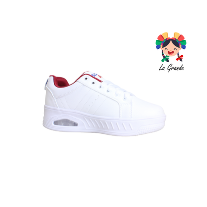 262 APT Blanco Rojo Rey Napa Tenis para Niña y Niño