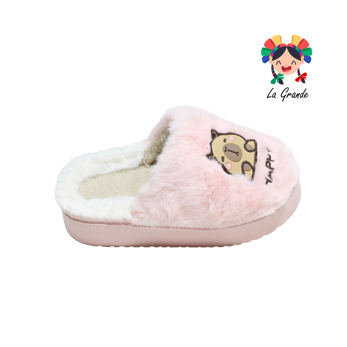 SJT-00294 MT Multicolor Capibara Pantufla Afelpada para Dama y Joven
