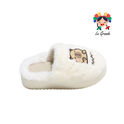 SJT-00294 MT Multicolor Capibara Pantufla Afelpada para Dama y Joven