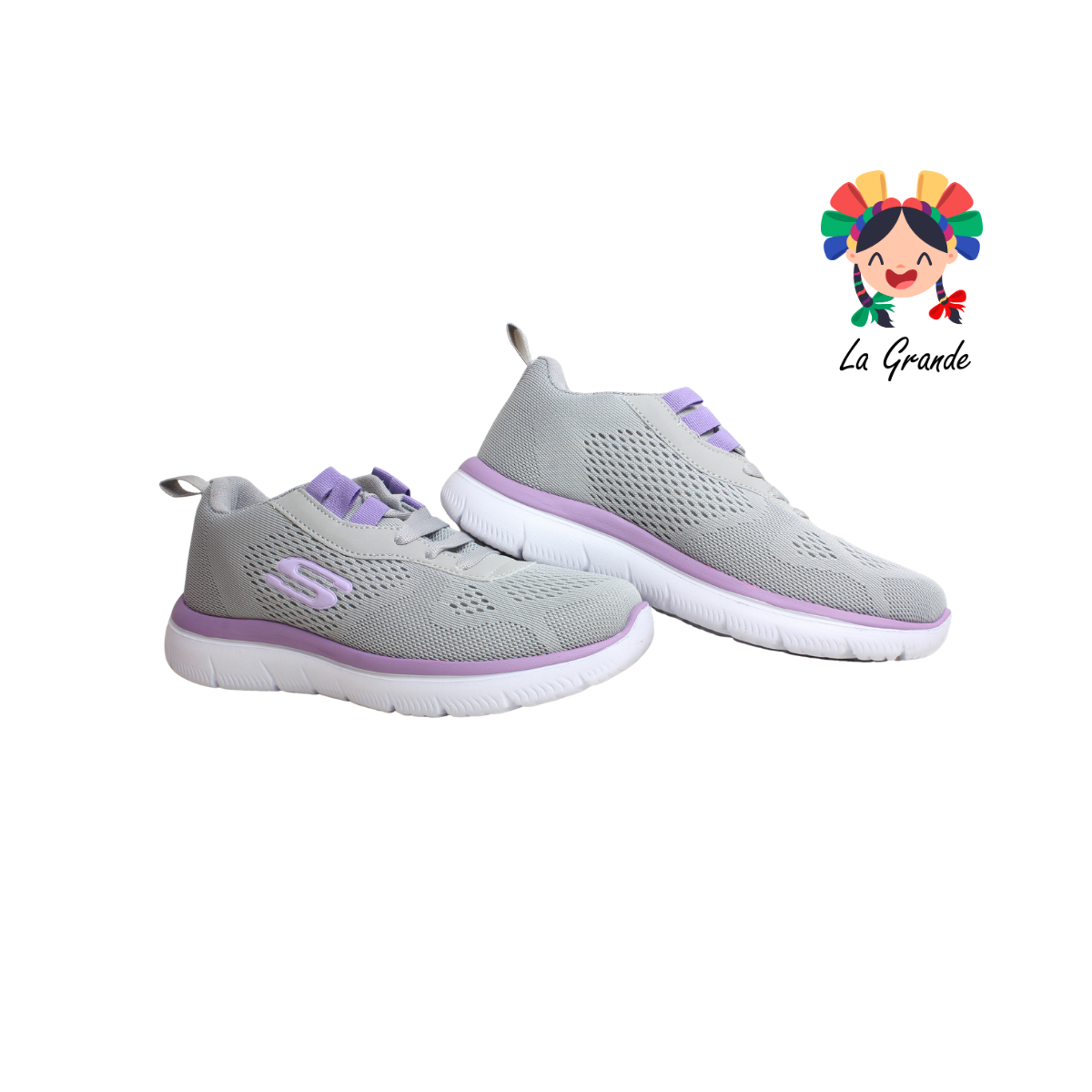 V-83 VANNI CLUB Gris Lila Tenis Deportivo para Dama