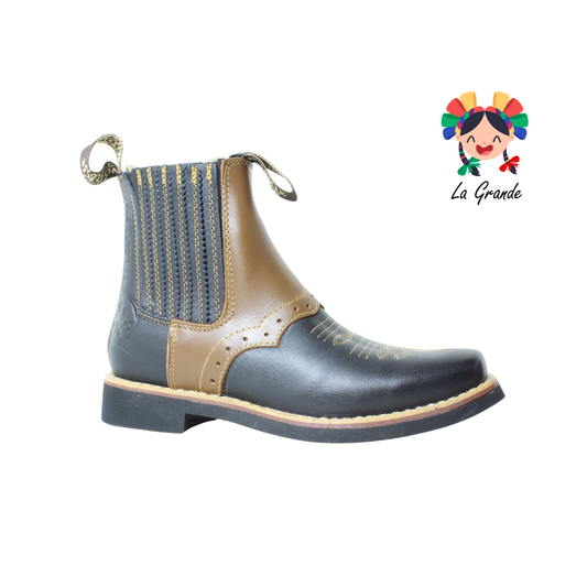 267 NOOKIE TOWN Negro Arena Grasso Bota tipo Vaquera para Caballero