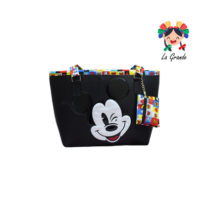 060 Raton LUCCIANA Mochila Varquito Casual Animada En Color Bco/Ngo/Multicolor para Niña y Dama