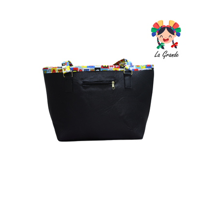 060 Raton LUCCIANA Mochila Varquito Casual Animada En Color Bco/Ngo/Multicolor para Niña y Dama