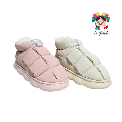 JYD-09-1 MT Multicolor Cuadritos Pantufla Afelpada para Dama