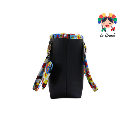 060 Raton LUCCIANA Mochila Varquito Casual Animada En Color Bco/Ngo/Multicolor para Niña y Dama