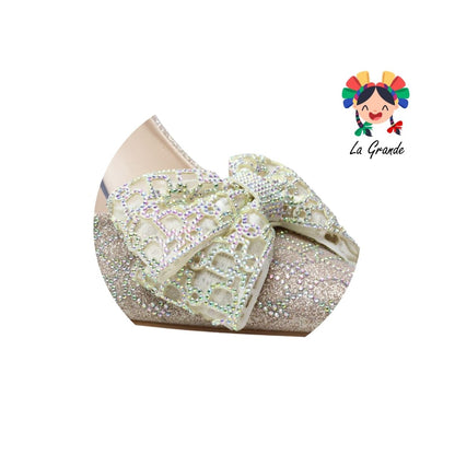 2706 WILDCAT Beige Beige Charol Zapatilla con Brillos para Dama