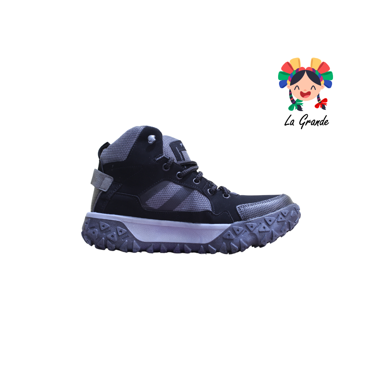 005 ISSUZU Oxford Negro Bota de Montaña para Jóven y Caballero
