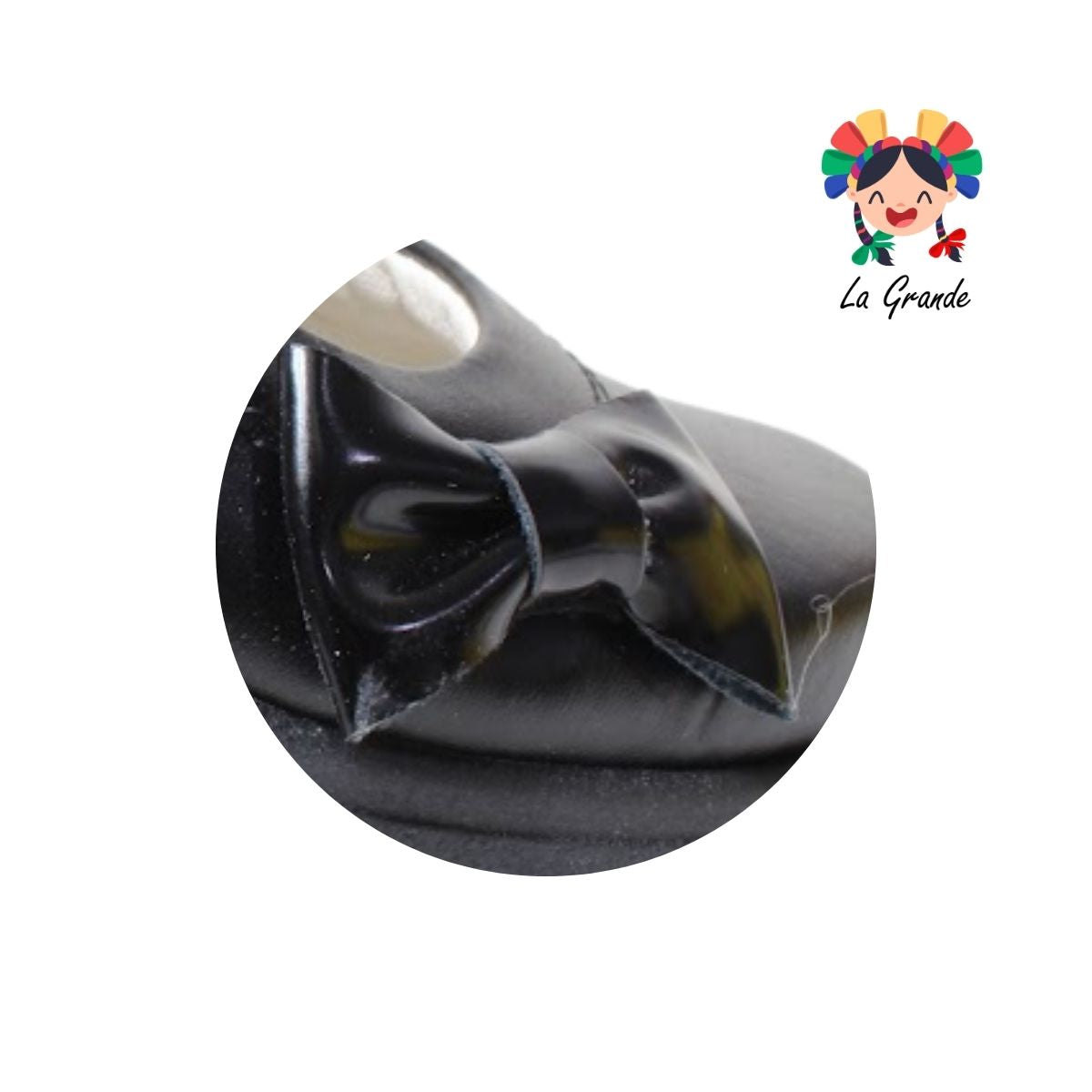 2733 MIA Negro Sintético Zapato Escolar para Niña