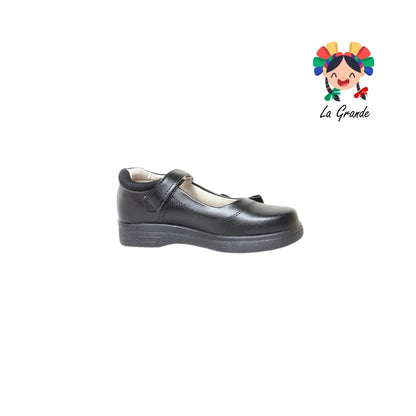 2733 MIA Negro Sintético Zapato Escolar para Niña