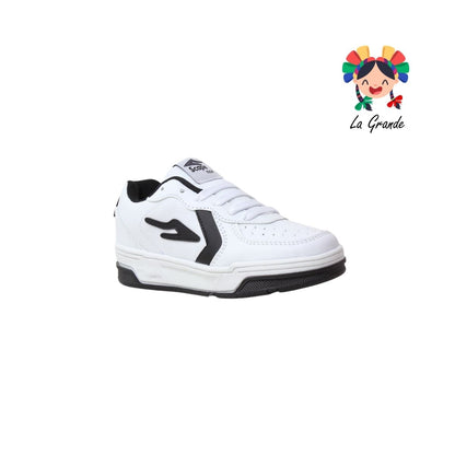 275 SCAPE Blanco Negro Sint Tenis Casual para Niño