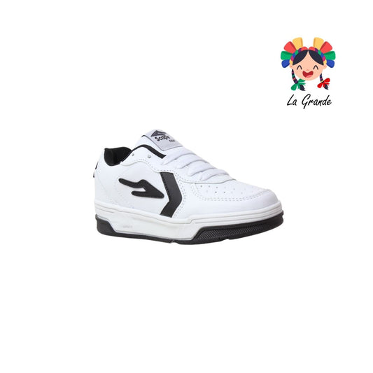 275 SCAPE Blanco Negro Sint Tenis Casual para Niño
