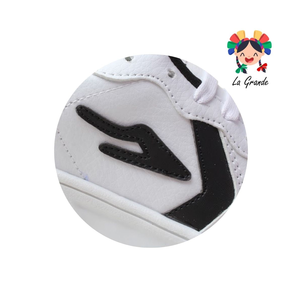 275 SCAPE Blanco Negro Sint Tenis Casual para Niño