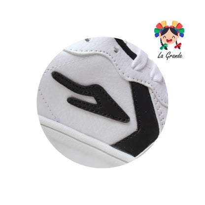 275 SCAPE Blanco Negro Sint Tenis Casual para Niño