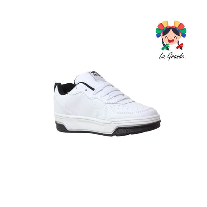 275 SCAPE Blanco Negro Sint Tenis Casual para Niño