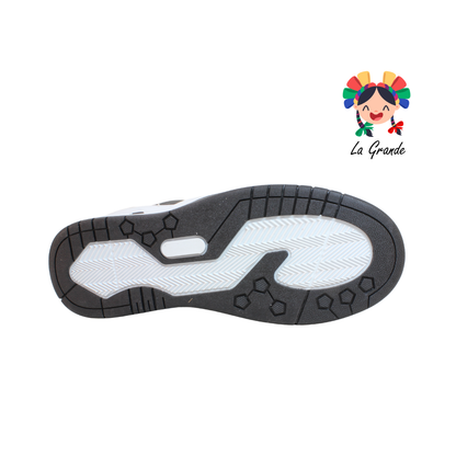 730 WALKQUIR Blanco Negro Tenis Casual para Caballero