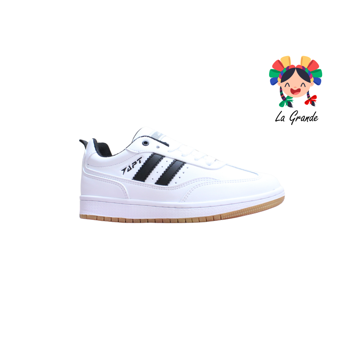 548 APT Blanco Negro Tenis Casual para Dama y Joven